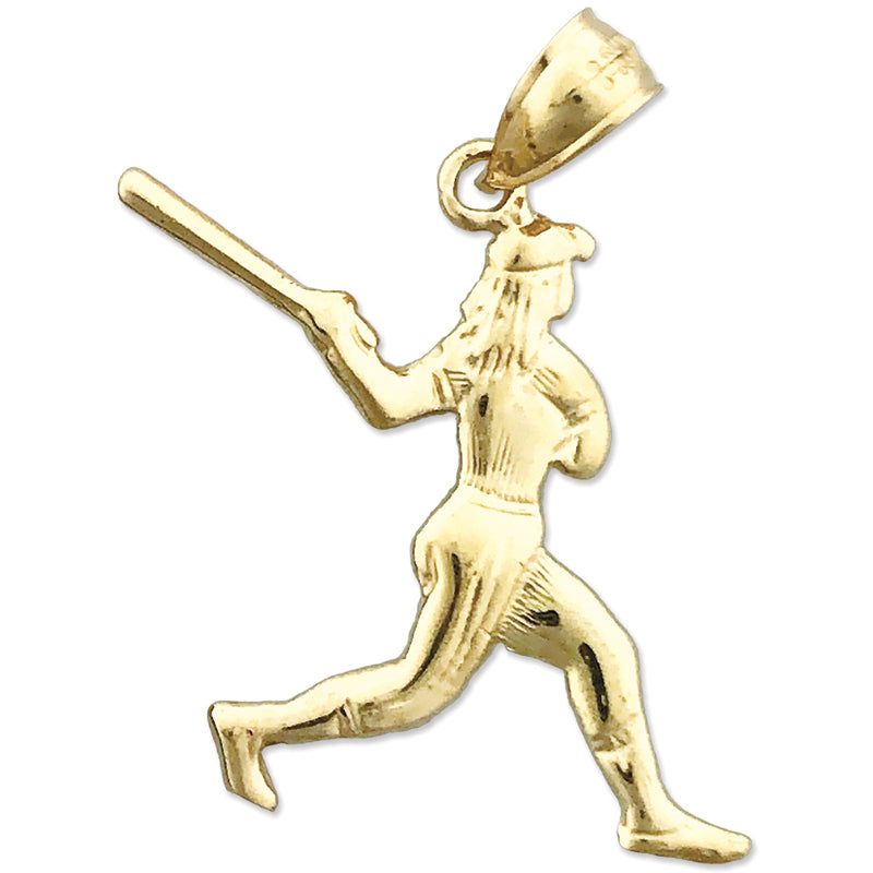 585 Gold Anhänger Softballspielerin