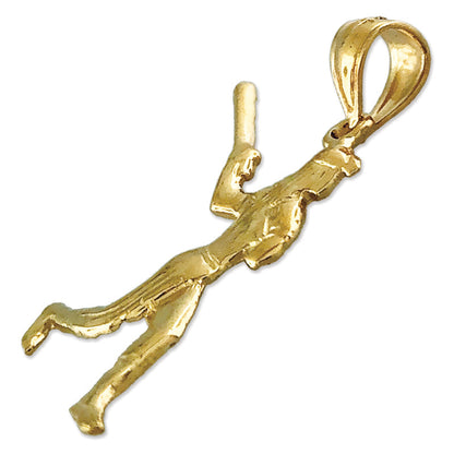 585 Gold Anhänger Softballspielerin