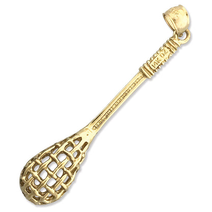 14K Gold 3D-Lacrosse-Anhänger