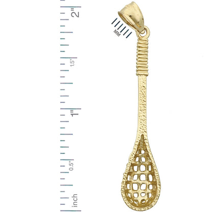 14K Gold 3D-Lacrosse-Anhänger