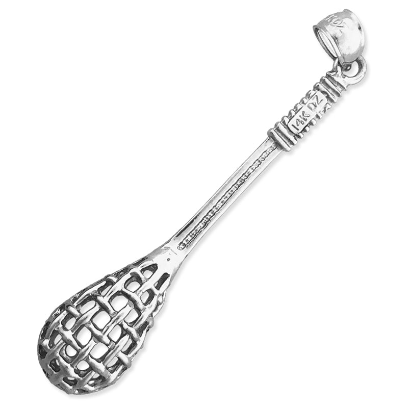 14K Gold 3D-Lacrosse-Anhänger