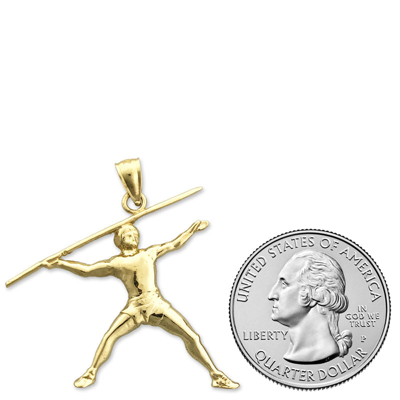 585 Gold Wurfspieß-Anhänger