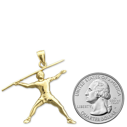 585 Gold Wurfspieß-Anhänger