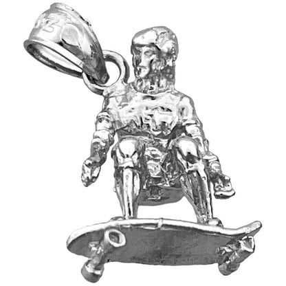 14K Gold 3D-Skateboarder-Charm