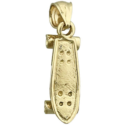 14K Gold 3D-Skateboard-Charm
