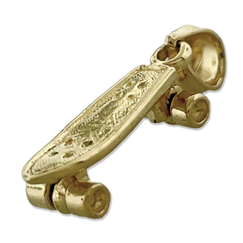 14K Gold 3D-Skateboard-Charm