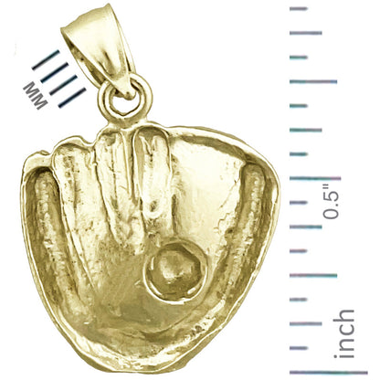 14K Gold Baseball-Handschuh-Anhänger