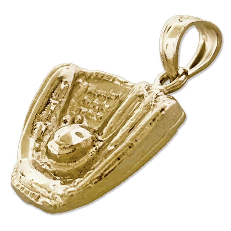 14K Gold Baseball-Handschuh-Anhänger
