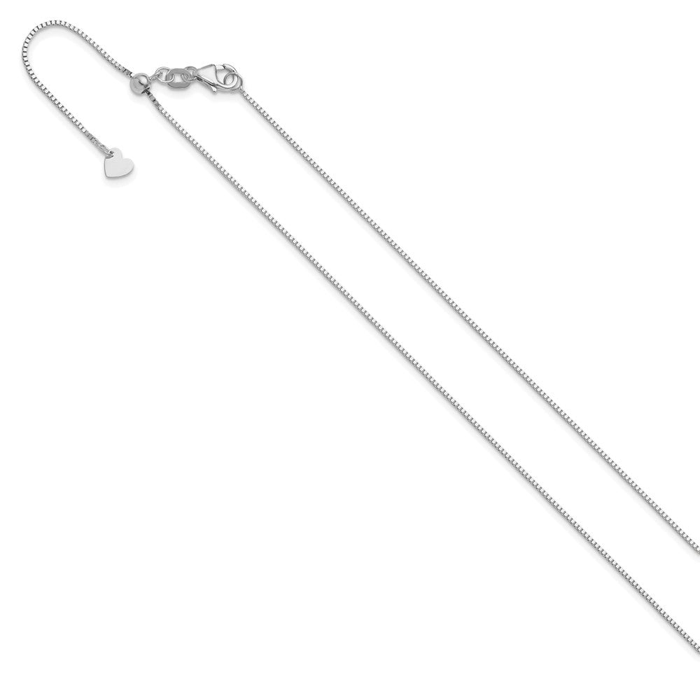 14K Weißgold Verstellbar.8mm Venezianer Halskette