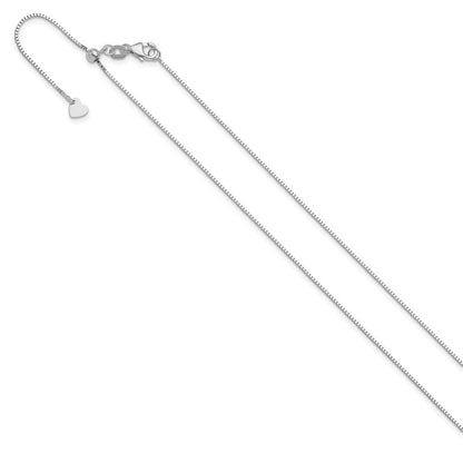 14K Weißgold Verstellbar.8mm Venezianer Halskette