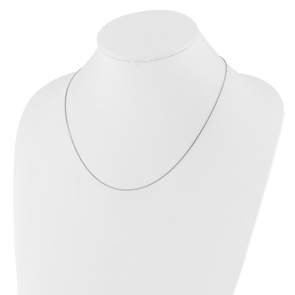 14K Weißgold Verstellbar.8mm Venezianer Halskette