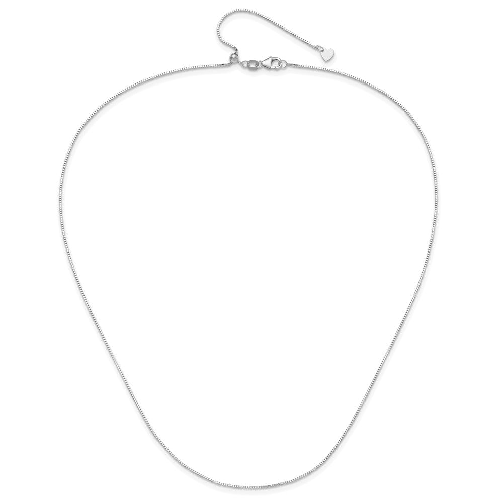 14K Weißgold Verstellbar.8mm Venezianer Halskette