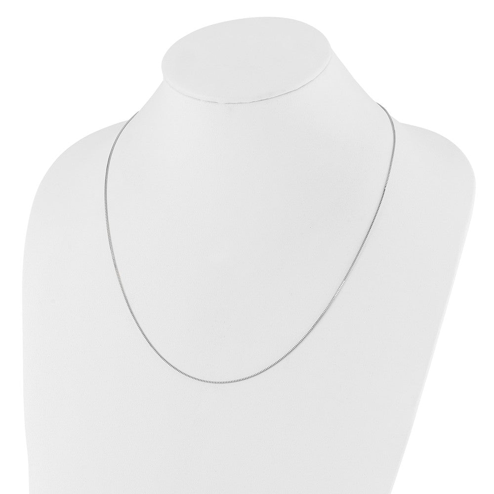 14K Weißgold Verstellbar.8mm Venezianer Halskette