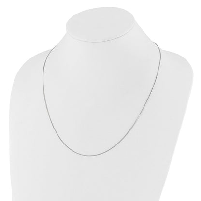 14K Weißgold Verstellbar.8mm Venezianer Halskette