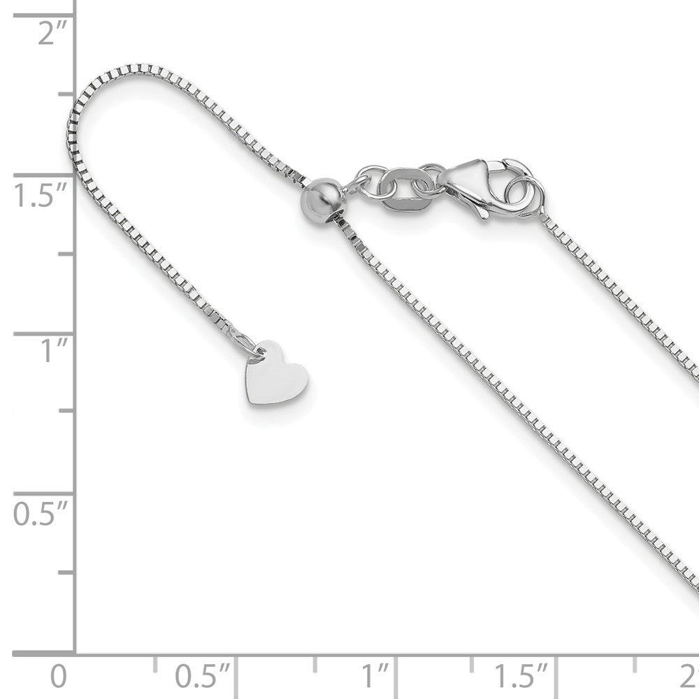 14K Weißgold Verstellbar.8mm Venezianer Halskette