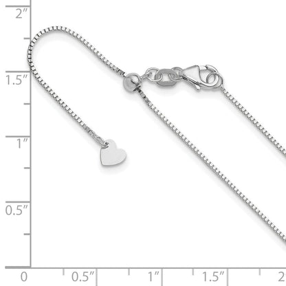 14K Weißgold Verstellbar.8mm Venezianer Halskette