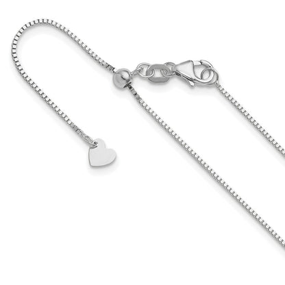 14K Weißgold Verstellbar.8mm Venezianer Halskette