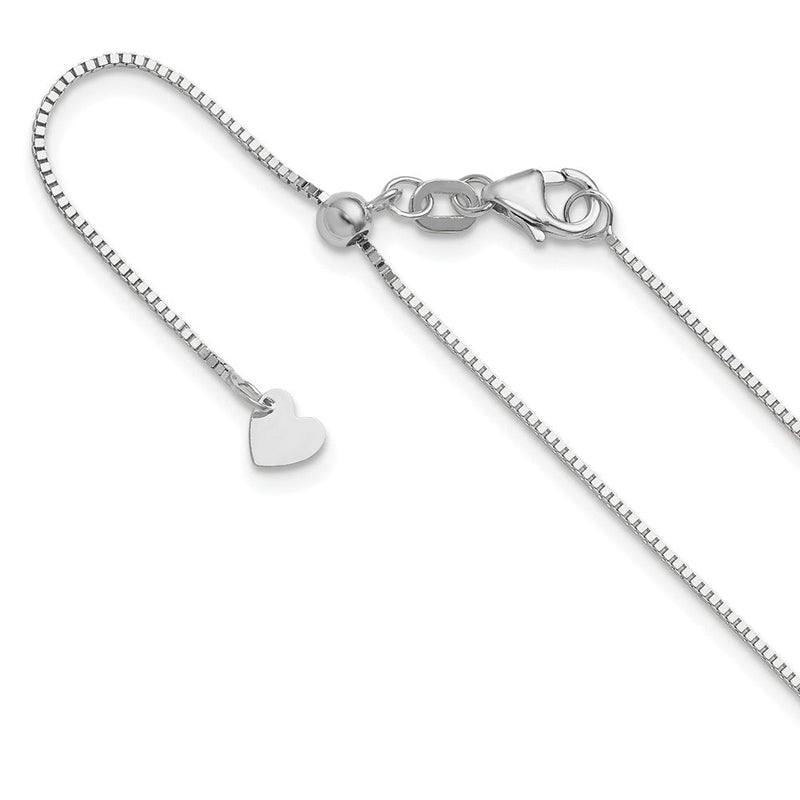 14K Weißgold Verstellbar.8mm Venezianer Halskette