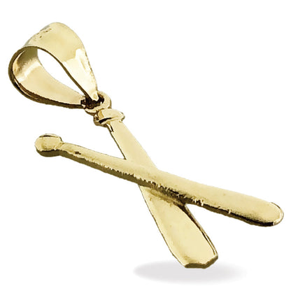 14K Gold Charm „Gekreuzte Baseballschläger“