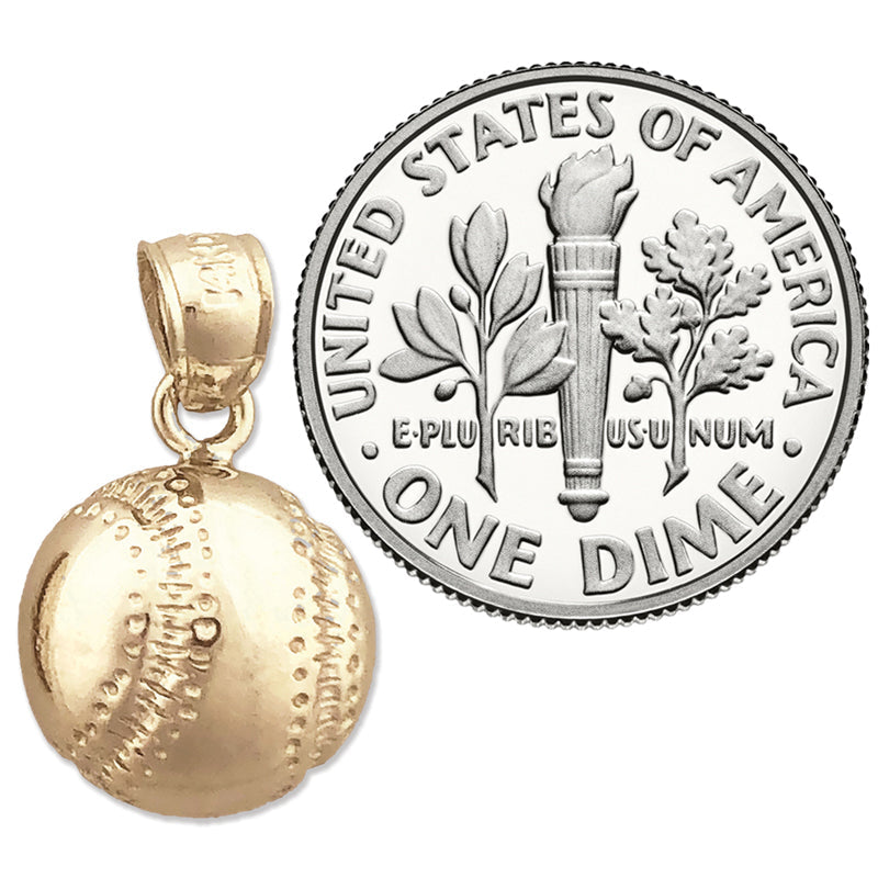 585 Gold Baseball-Charm