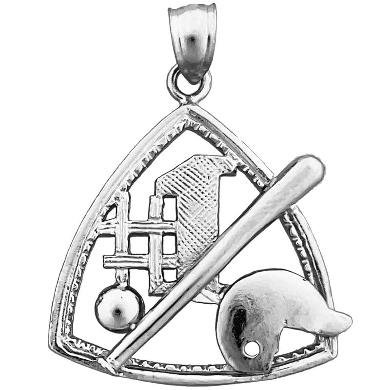 14K Gold Baseball-Anhänger „#1“