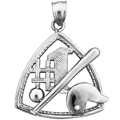 14K Gold Baseball-Anhänger „#1“