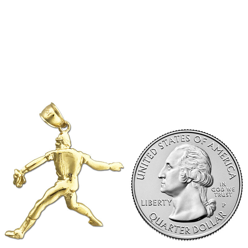 585 Gold Anhänger „Baseball-Pitcher“