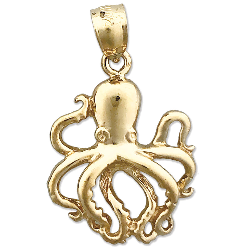 585 Gold 18-mm-Oktopus-Charm