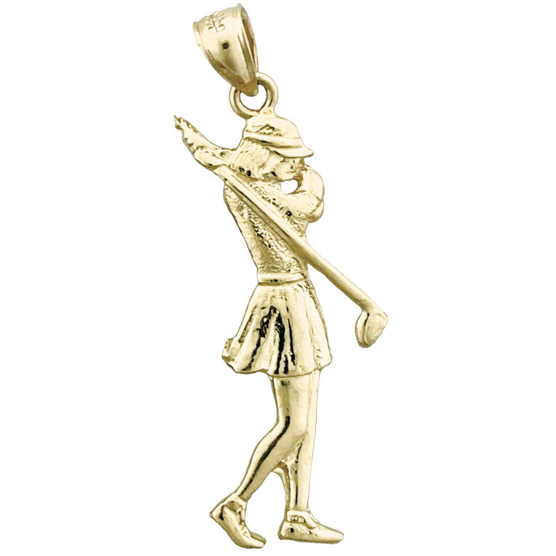 585 Gold Anhänger „Golferin
