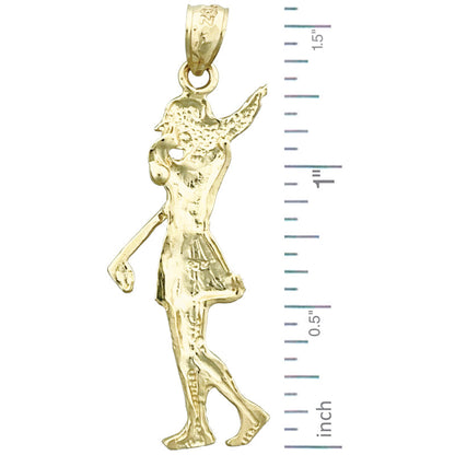 585 Gold Anhänger „Golferin