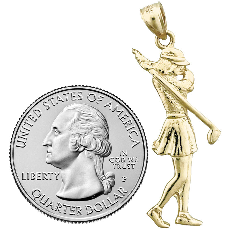 585 Gold Anhänger „Golferin