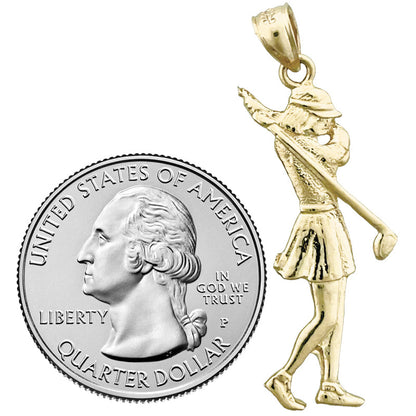 585 Gold Anhänger „Golferin