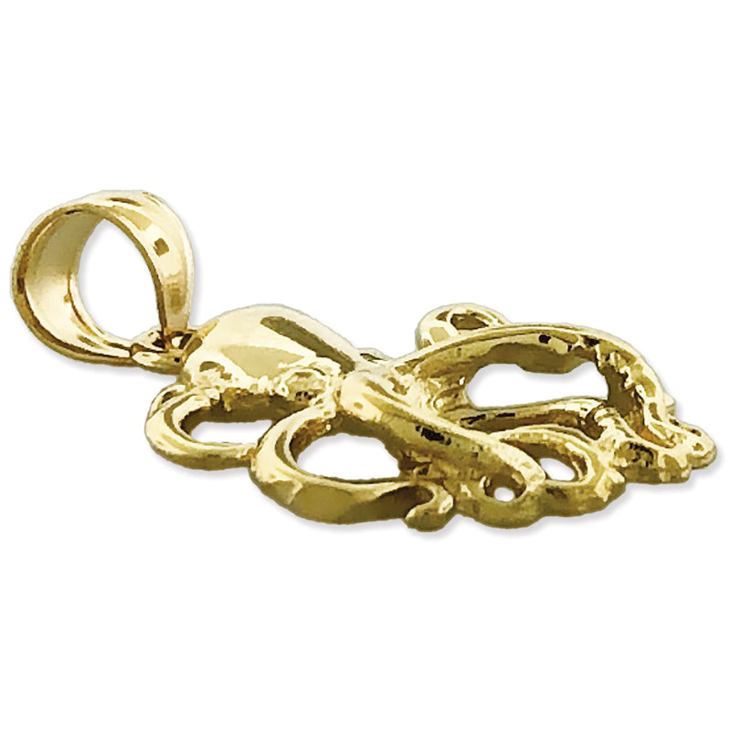 585 Gold 18-mm-Oktopus-Charm
