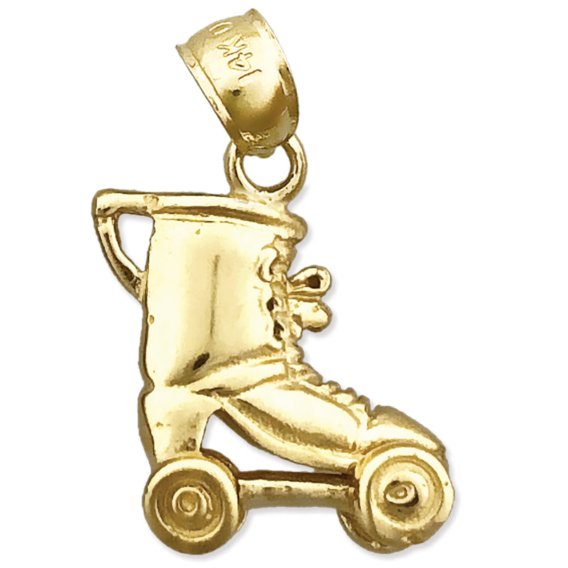 585 Gold Rollschuh-Charm