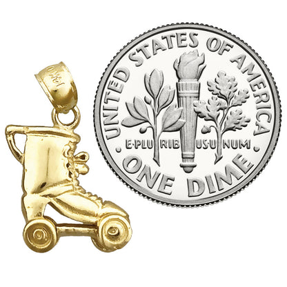 585 Gold Rollschuh-Charm