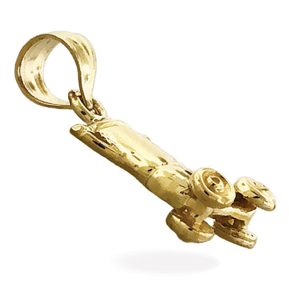 585 Gold Rollschuh-Charm
