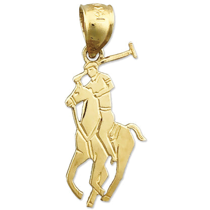 14K Gold Kleiner Polo-Charm