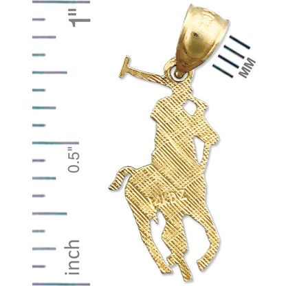 14K Gold Kleiner Polo-Charm