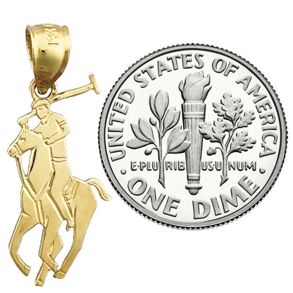 14K Gold Kleiner Polo-Charm