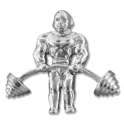 14K Gold Bodybuilder-Hantel-Gleitanhänger