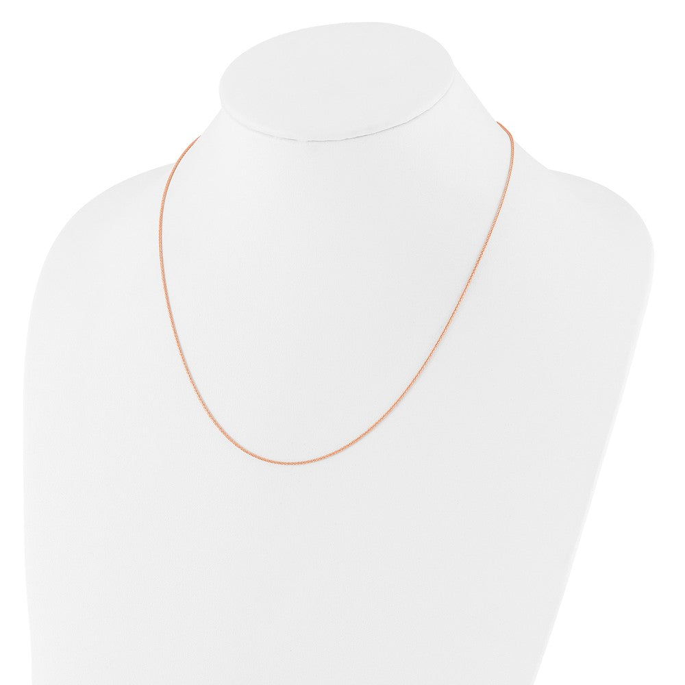 14K Roségold Verstellbar 1mm Weizen Halskette