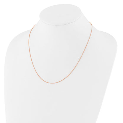 14K Roségold Verstellbar 1mm Weizen Halskette