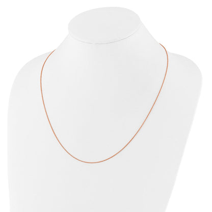 14K Roségold Verstellbar 1mm Weizen Halskette