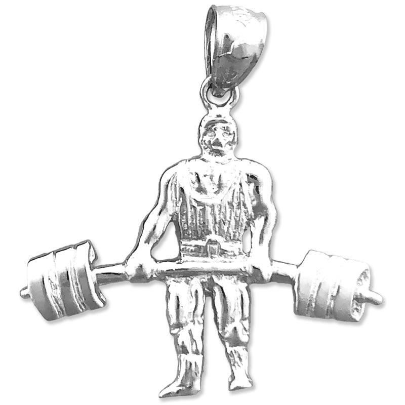 Bodybuilder-Anhänger aus 14K Gold, Schwergewicht