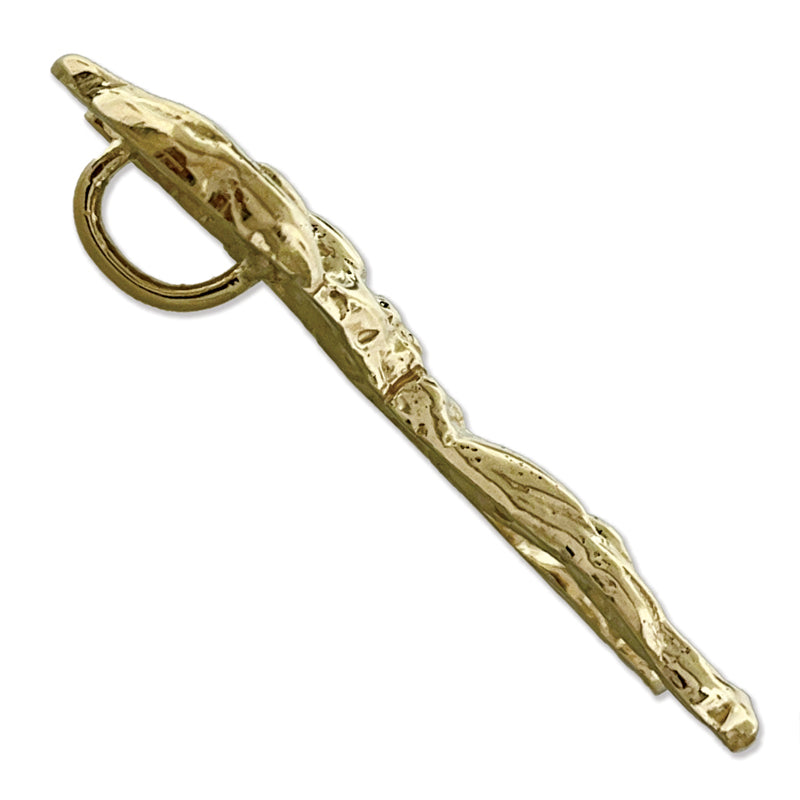 14K Gold Bodybuilder-Muskeln-Gleitanhänger