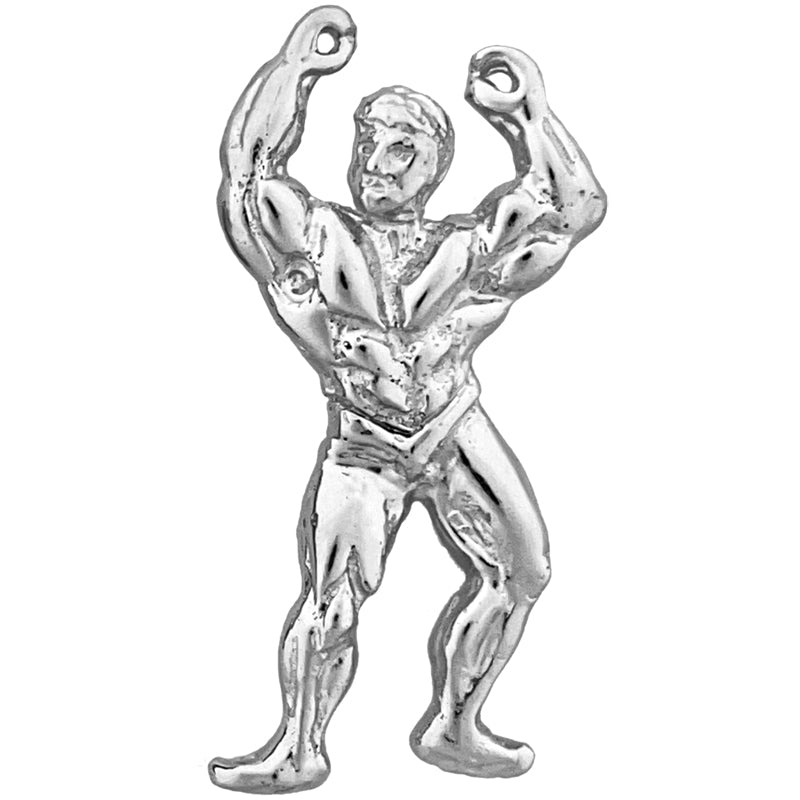 14K Gold Bodybuilder-Muskeln-Gleitanhänger