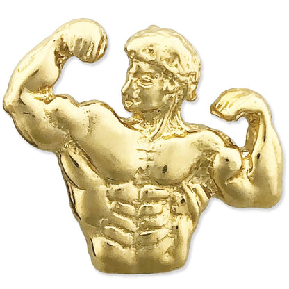 14K Gold Bodybuilder-Bizeps-Anhänger/Gleitanhänger