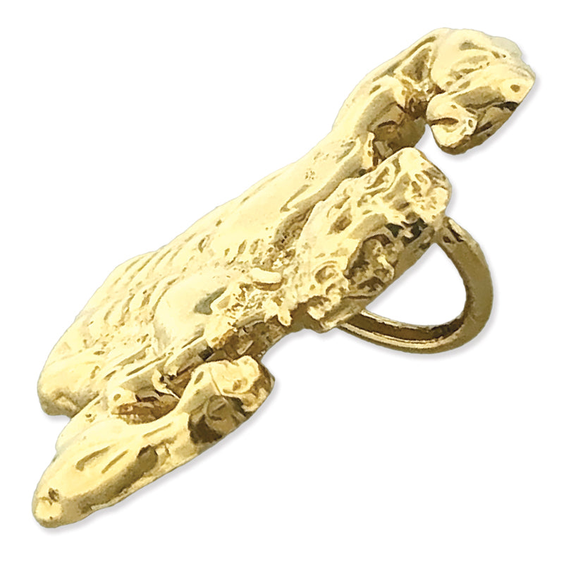 14K Gold Bodybuilder-Bizeps-Anhänger/Gleitanhänger