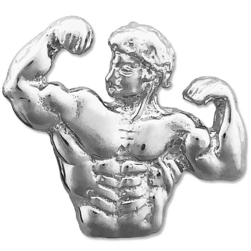 14K Gold Bodybuilder-Bizeps-Anhänger/Gleitanhänger