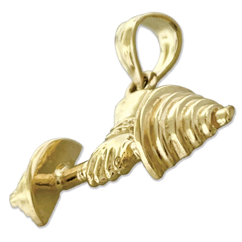 14K Gold Einarm-Hantel-Anhänger
